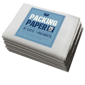 Newsprint Packing Paper: 20 lbs of Unprinted, Clean Newsprint Paper, 31" x 21.5