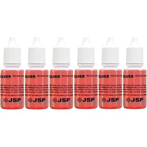 Waytest Silver & Sterling 999 925 Testing Solution Purity Determiner Jewelry Scrap Precious Metal 6 Bottles