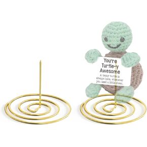 دمية الكروشيه Qingvotool تقف 2pcs ، ومواقف عرض الحيوانات المحشوة ، و Amigurumi Crochet العرض الدعم العاطفي للحيوانات الكروشيه الإيجابية ديكور تحفيزي للبطاط