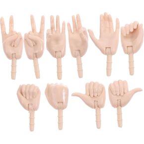 10pcs Miniature Doll Hand Parts Realistic Plastic Hand Joints for DIY Doll Making Accessories Versatile Craft Supply Portable for Easy Use