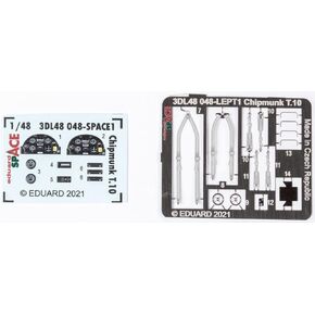 Eduard 1/48 Space de Havilland Chipmunk T.10 Interior 3D Decal Etching Parts Set (For Airfix) Plastic Model Decals EDU3DL48048