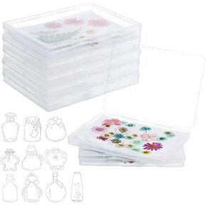 HFYZZ 8 Pack Dried Flower Storage Kit Including Storage Containers and Bags, Blotting Paper, Desiccant and DIY Dried Flower Bookmarks, Flower Pressing Storage Kit to Keep Flower Color and Dry