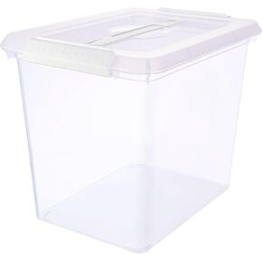 Simply Tidy 26qt. Clear Storage Bin with Lid Durable Plastic Organizer for Crafts, Household Items, Files & More - 1 Pack