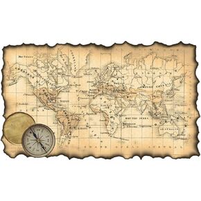 United States of America 1867 Antique Style Travel Map with Cities in Detail - 36x24 Wall Art Print