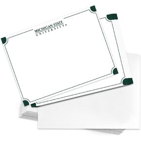 Desert Cactus Michigan State University 10 Pack Notecards Cardstock Spartans MSU تشمل حفلات الأظرف حفلة شكرًا لك (Notecard 4B)