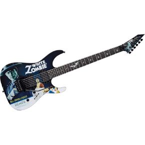 ESP LTD KH-WZ جيتار كهربائي من سلسلة كيرك هاميت وايت زومبي مع حافظة