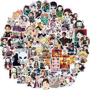 100 Pcs Demon Stickers Cute Stickers Waterproof Vinyl Stickers for Water Bottles, Laptop, Skateboard, Guitar, Bumper, Luggage for Fans Adults Teens