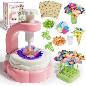 Jiutong Kids Fabric Flower Bouquet Kit - DIY Arts and Crafts Toys for Girls Boys Ages 4-8 ، Handmade Floral Ploral Playset Activity Hift