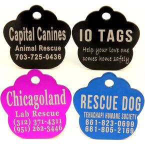 Laser Etched Bulk Lot Pet ID Tag for Dog & Cat Shelters, Rescues, Non Profits Org. and Special Events (Lot of 50)