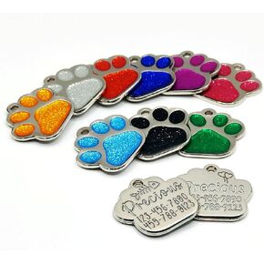 io Tags Deep Engraving Pet ID Tags, Personalized for Dog and Cat, 3 Lines of Custom Text, 9 Colors, 24 Icons, Fonts and More