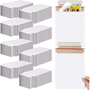 220 Pcs 7 x 9 Inch Rigid Mailers 250gsm Self Adhesive Seal,Cardboard Envelopes White Photography Mailers for Shipping Document, CD, Gift Card