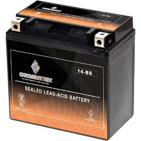 Chrome Battery YTZ10S Maintenance Free Replacement Battery for ATV and Motorcycle: 12 Volts, 8.6Ah, Nut and Bolt (T3) Terminal