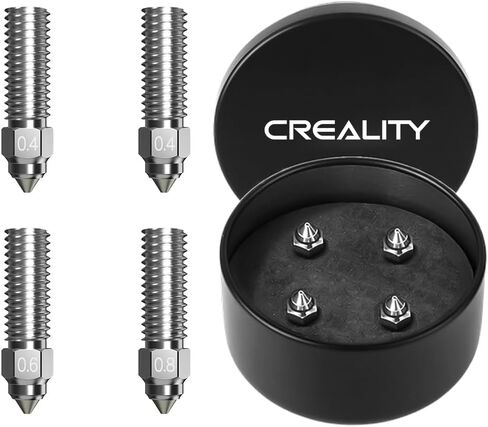 Creality Official K1C Nozzles, Quick-Swap 3D Printer Nozzle Kit, Copper Alloy and Hardened Steel Nozzle Suitable for Creality K1C/ K1 MAX 3D Printers (1PCS, 0.4mm) in Saudi Arabia