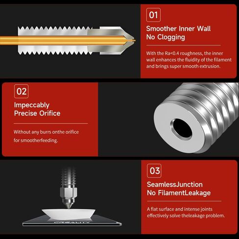 Creality Official K1C Nozzles, Quick-Swap 3D Printer Nozzle Kit, Copper Alloy and Hardened Steel Nozzle Suitable for Creality K1C/ K1 MAX 3D Printers (1PCS, 0.4mm) in Saudi Arabia
