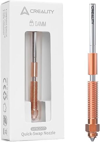 Creality Official K1C Nozzles, Quick-Swap 3D Printer Nozzle Kit, Copper Alloy and Hardened Steel Nozzle Suitable for Creality K1C/ K1 MAX 3D Printers (1PCS, 0.4mm) in Saudi Arabia
