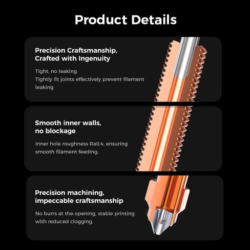 Creality Official K1C Nozzles, Quick-Swap 3D Printer Nozzle Kit, Copper Alloy and Hardened Steel Nozzle Suitable for Creality K1C/ K1 MAX 3D Printers (1PCS, 0.4mm) in Saudi Arabia