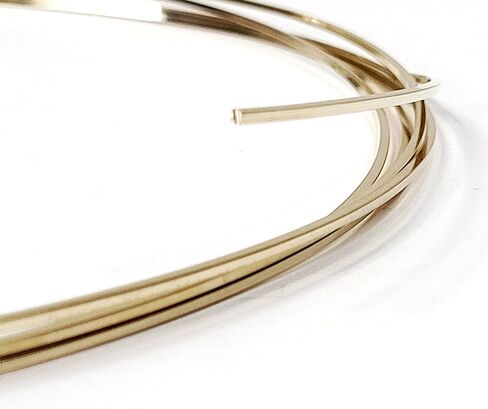 20 مقياسًا ، مربعًا ، نصف صلب ، 14/20 سلك مملوء بالذهب الأصفر - 5 أقدام - لفن المجوهرات من Wizart in Kuwait