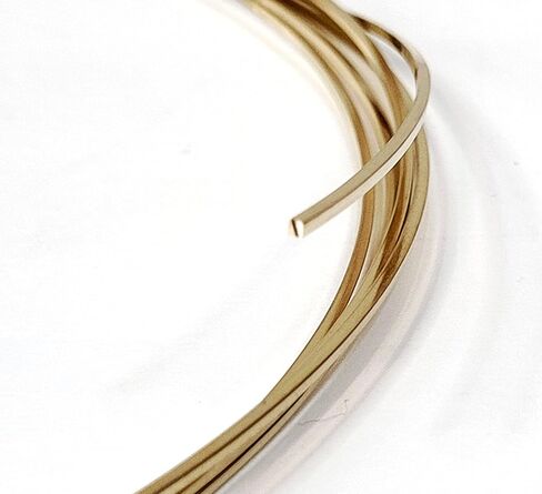 20 مقياسًا ، مربعًا ، نصف صلب ، 14/20 سلك مملوء بالذهب الأصفر - 5 أقدام - لفن المجوهرات من Wizart in Kuwait