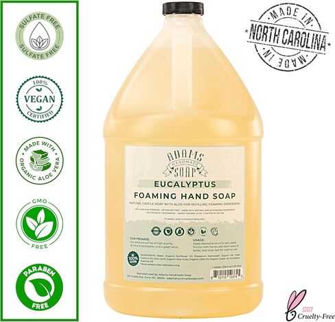 Adams Handmade Soap Liquid Foaming Soap 1 Gal - Eucalyptus Spearmint in Kuwait