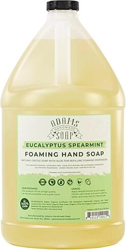 Adams Handmade Soap Liquid Foaming Soap 1 Gal - Eucalyptus Spearmint in Kuwait