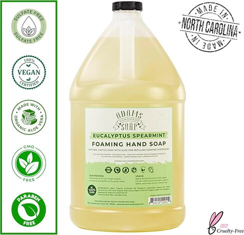Adams Handmade Soap Liquid Foaming Soap 1 Gal - Eucalyptus Spearmint in Kuwait