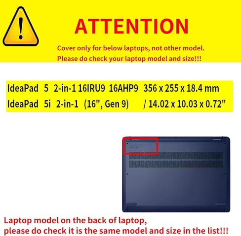 غلاف حالة الكمبيوتر المحمول لـ Lenovo 16 "IdeaPad 5i 2-in-1 Gen 9 لـ IdeaPad 5 2-in-1 16Iru9 16ahp9 [لا تتناسب مع النماذج الأخرى] in Kuwait