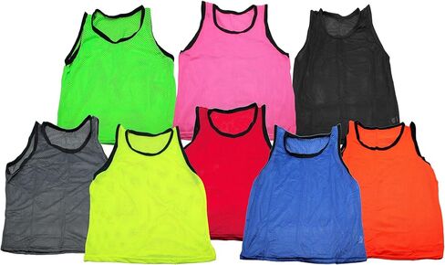 BlueDot Trading Adult RED Scrimmage Training Vests Pinnie Uniform in Nylon Mesh for all kinds of Sports Soccer, Football, Basketball, Lacrosse, 1 Pack in Saudi Arabia