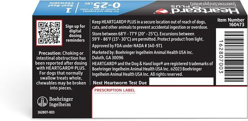 Heartgard® Plus (Idermectin/Pyrantel) مضغ البيئة الحقيقية للكلاب التي يصل إلى 25 رطلاً (الصندوق الأزرق) 6 أشهر من المضغ (أمراض القشرة الوقائية) in Saudi Arabia