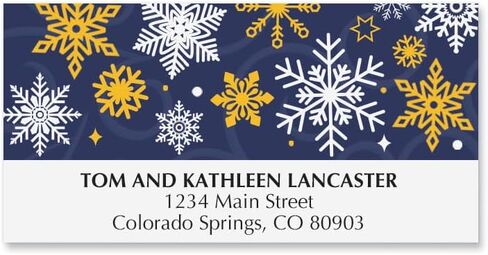 Current Christmas Forest Deluxe Personalized Address Labels - Set of 48, Self-Adhesive, Flat-Sheet Labels, 1" x 2 1/4", Holiday and Christmas Stationery in Kuwait