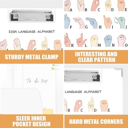 Mental Health Clipboard Folio with Storage Pocket for Office, Inspirational Motivational Padfolio Clip Board with Metal Clip for School Counselor Therapist Women Men, 12.4x9.25 in in Kuwait