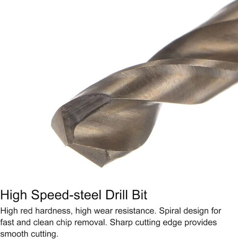 uxcell Tap & Bit Sets, M5 x 0.5 H2 Left Hand Straight Flute Machine Thread Milling Tap, 4.5mm M35 Cobalt High Speed Steel (HSS-CO) Twist Drill Bit in Saudi Arabia