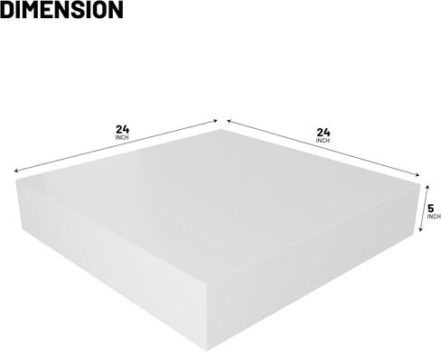 Greaton Inch High Density, Cushion Replacement, Upholstery Foams, Furniture Application, Chairs, Sofas, RVs, Craft and Decorative Ideas, 24" x 5", Set of 2, White in Saudi Arabia