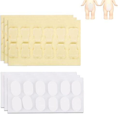 BOXOB 72pcs Adhesive Tape for Angel Hipper, Double-Sided Clear Sticky Putty Pads Mini Figures Glue Sticker Replacement Secure Hold for DIY Decor in Saudi Arabia