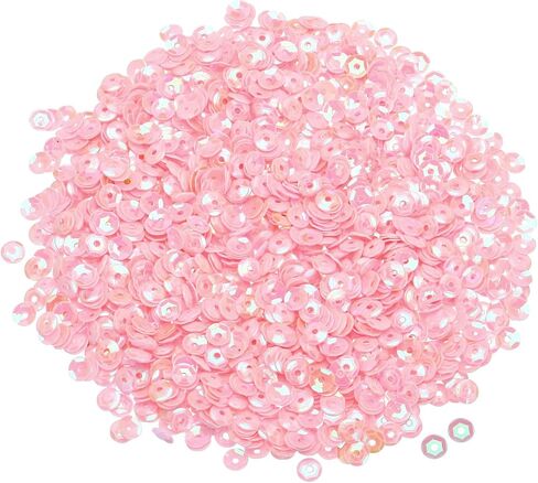 MECCANIXITY Loose Sequins 4MM Glitter Sequins 3000Pcs Cup Sequins Embroidery Sequins for Jewelry Making Crafts Sewing,White in Saudi Arabia