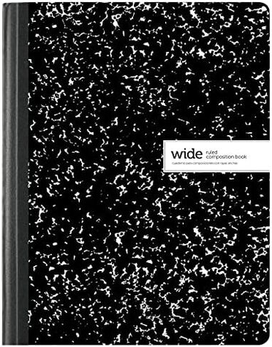 Office Depot® Brand Composition Books, 7-1/2" x 9-3/4", Wide Ruled, 100 Sheets, Black/White, Pack Of 12 Notebooks in Saudi Arabia