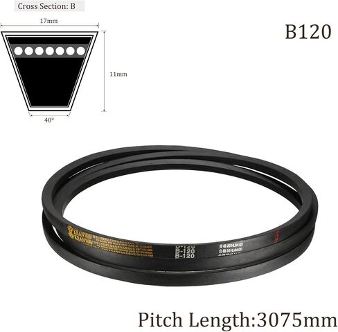 B-55 V-Belts - [55" Pitch Length x 0.63" Width x 0.43"Thickness] B-Section Rubber Drive Belt for Power Transmission Use, Black in Saudi Arabia