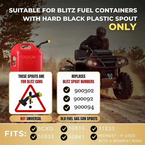 4 - Fuel Gas Can Jug Spouts Nozzles, Rings & Caps for Blitz Wedco Scepter Essence Midwest Eagle in Saudi Arabia