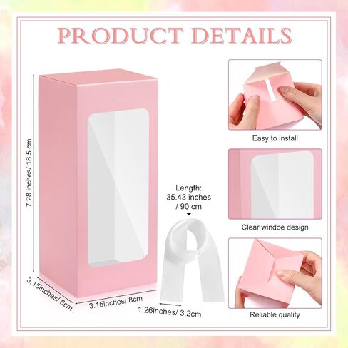 Fulmoon 12 Sets Sublimation Glass Cup Boxes شكرًا لك على صناديق زجاجة زجاجية مع Gaine Gaine Gaine for Birthday Fords Form in Kuwait