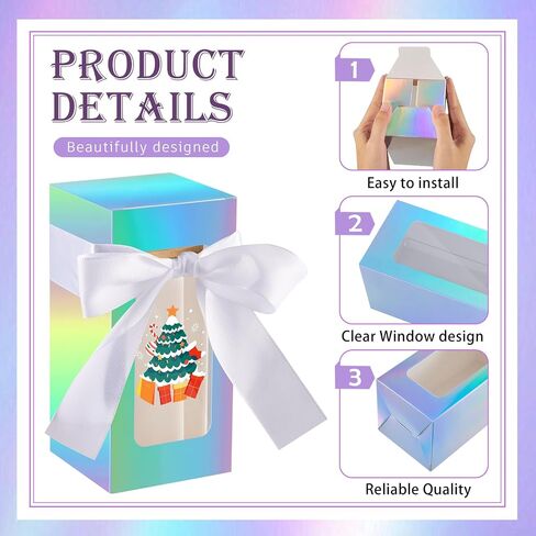 Fulmoon 12 Sets Sublimation Glass Cup Boxes Thank You Glass Bottle Boxes with Ribbon Gift Wrap Gaine for Birthday Wedding Party Shipping Blanks Sublimation Gift Wrapping(Coquette Pink) in Saudi Arabia