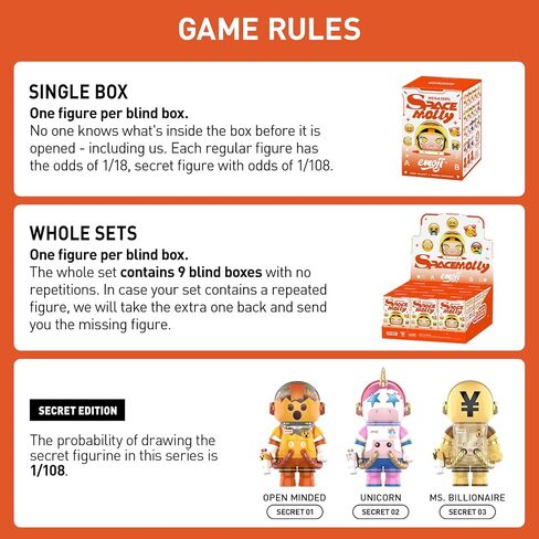 Pop Mart Mega Space Molly 100 ٪ × Emoji Series ، وشخصيات Molly Blind Box ، وشخصيات حركة التصميم العشوائي ، والألعاب القابلة للتحصيل ، والهدايا المنزلية ، وهدايا عيد ميلاد العطلات للفتيات والفتيان ، مربع واحد in Saudi Arabia