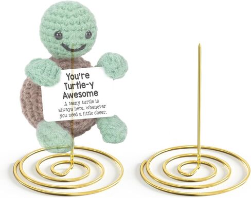 QingVoTool Crochet Doll Stands 2Pcs, Stuffed Animal Display Stands, Metal Amigurumi Crochet Display Stands for Emotional Support Positive Crochet Animals Potato Turtle Motivational Desk Decor, Gold in Kuwait