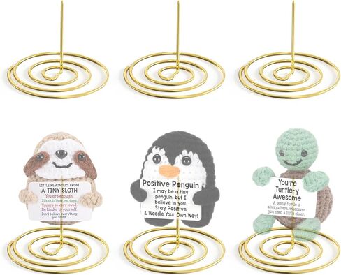 دمية الكروشيه Qingvotool تقف 2pcs ، ومواقف عرض الحيوانات المحشوة ، و Amigurumi Crochet العرض الدعم العاطفي للحيوانات الكروشيه الإيجابية ديكور تحفيزي للبطاط in Kuwait