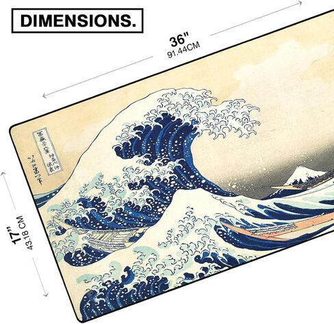 The Mousepad Company Original Artist Series Large Size Gaming Mousepad Full Desk (Large (36"x17") (drgnkng-org-drgl-lrg, Large (36" x 17") DuraGlyde) in Saudi Arabia