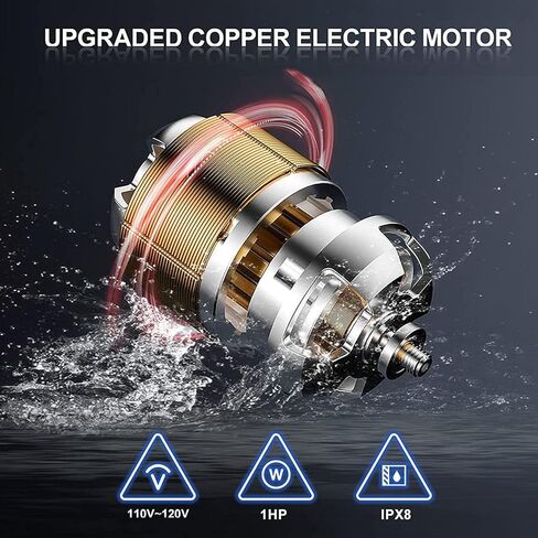 مضخة غاطسة 3/4 HP 2500 GPH مضخة إزالة المياه المساعدة مع محولات in Kuwait