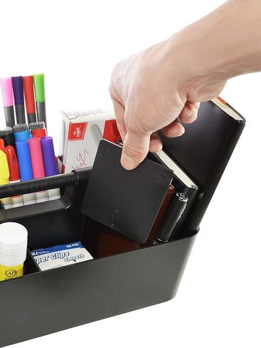 -الصادي المحمول ، مقاطع DIY ، 8 مقصورات ، منظم الأعمال المنزلي للمكاتب المدرسية ، سلة محمولة مع مقبض مصنوع في الولايات المتحدة الأمريكية (3 حزمة ، Mint/Pink/Lavender) in Kuwait