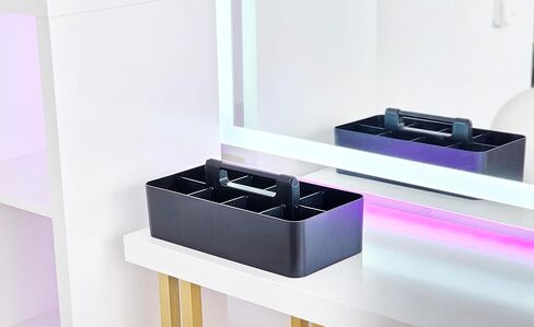 -الصادي المحمول ، مقاطع DIY ، 8 مقصورات ، منظم الأعمال المنزلي للمكاتب المدرسية ، سلة محمولة مع مقبض مصنوع في الولايات المتحدة الأمريكية (3 حزمة ، Mint/Pink/Lavender) in Kuwait