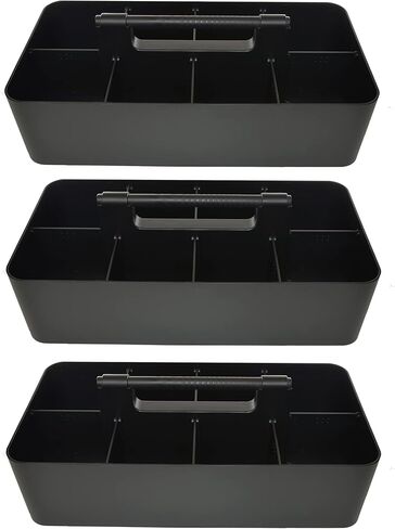 -الصادي المحمول ، مقاطع DIY ، 8 مقصورات ، منظم الأعمال المنزلي للمكاتب المدرسية ، سلة محمولة مع مقبض مصنوع في الولايات المتحدة الأمريكية (3 حزمة ، Mint/Pink/Lavender) in Kuwait