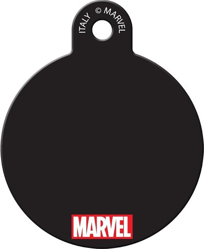 Marvel's Black Panther Silver Seal Dog Tag, Marvel Cinematic Universe Super Hero Pet ID Tag Engraved with Name Personalized, Round in Saudi Arabia
