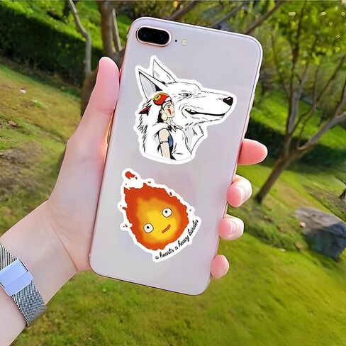 100pcs Anime Miyazaki Hayao ملصقات لجهاز الكمبيوتر المحمول ، ملصقات أفلام Cartoon Vinyl Ghibli لزجاجة المياه ، هدايا Hat Hat Hat Hat Skatboard Forbors للأطفال البالغين in Kuwait
