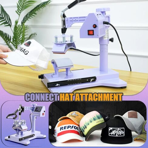 Whubefy Heat Press Machine for T Shirts 15x15 with 30OZ Tumbler Press 8 in 1 Slide Out & Swing Away Digital Heat Transfer with 3 Pre-Set Modes & Counting Function for Bulk Press Hat Cap Mug Plate in Kuwait